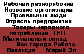 Рабочий-разнорабочий › Название организации ­ Правильные люди › Отрасль предприятия ­ Товары народного потребления (ТНП) › Минимальный оклад ­ 29 000 - Все города Работа » Вакансии   . Марий Эл респ.,Йошкар-Ола г.